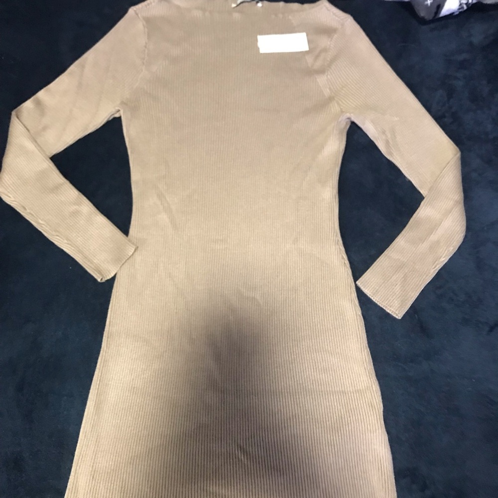 Abercrombie and Fitch Tan Ribbed Dress